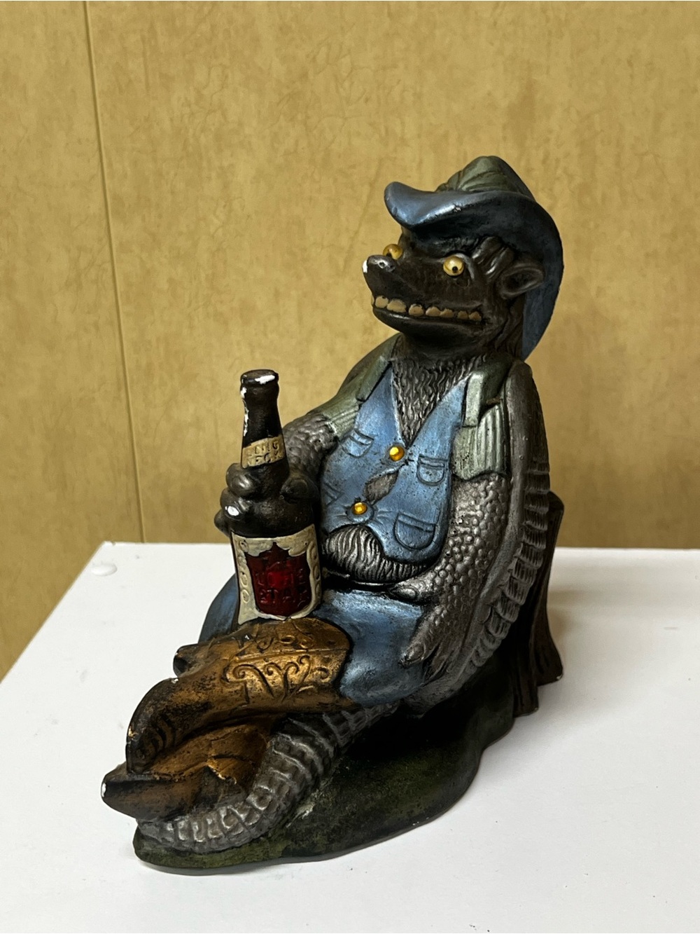Lone Star Beer Armadillo Figurine Deep Flex 1980